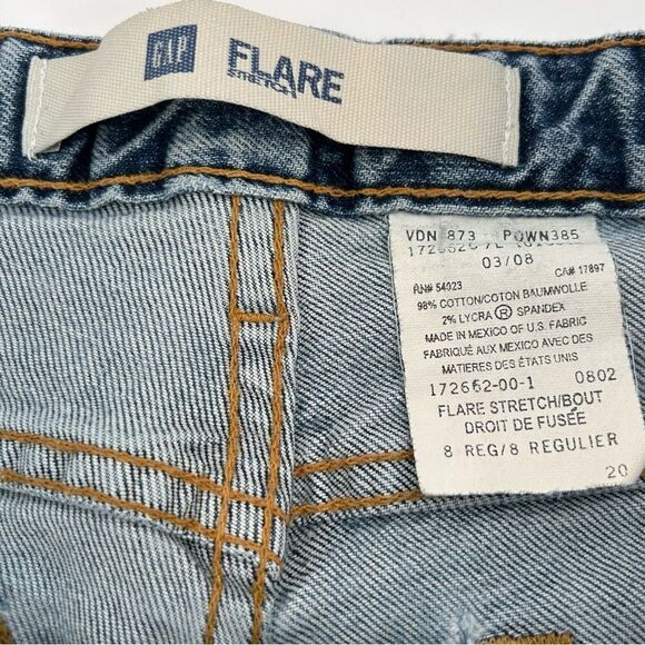Gap y2k stretch flare light wash jeans size 8 - Picture 5 of 5